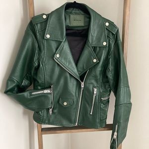 BlankNYC Green Leather Moto Jacket from Nordstrom